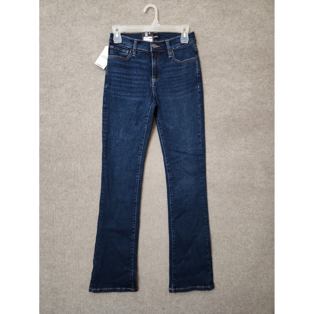 Express Bootcut Jeans Womens 4 Blue Medium Wash Stretch NEW